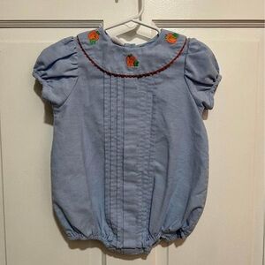 18 Month Embroidered Pumpkin Fall Bubble‎ Outfit